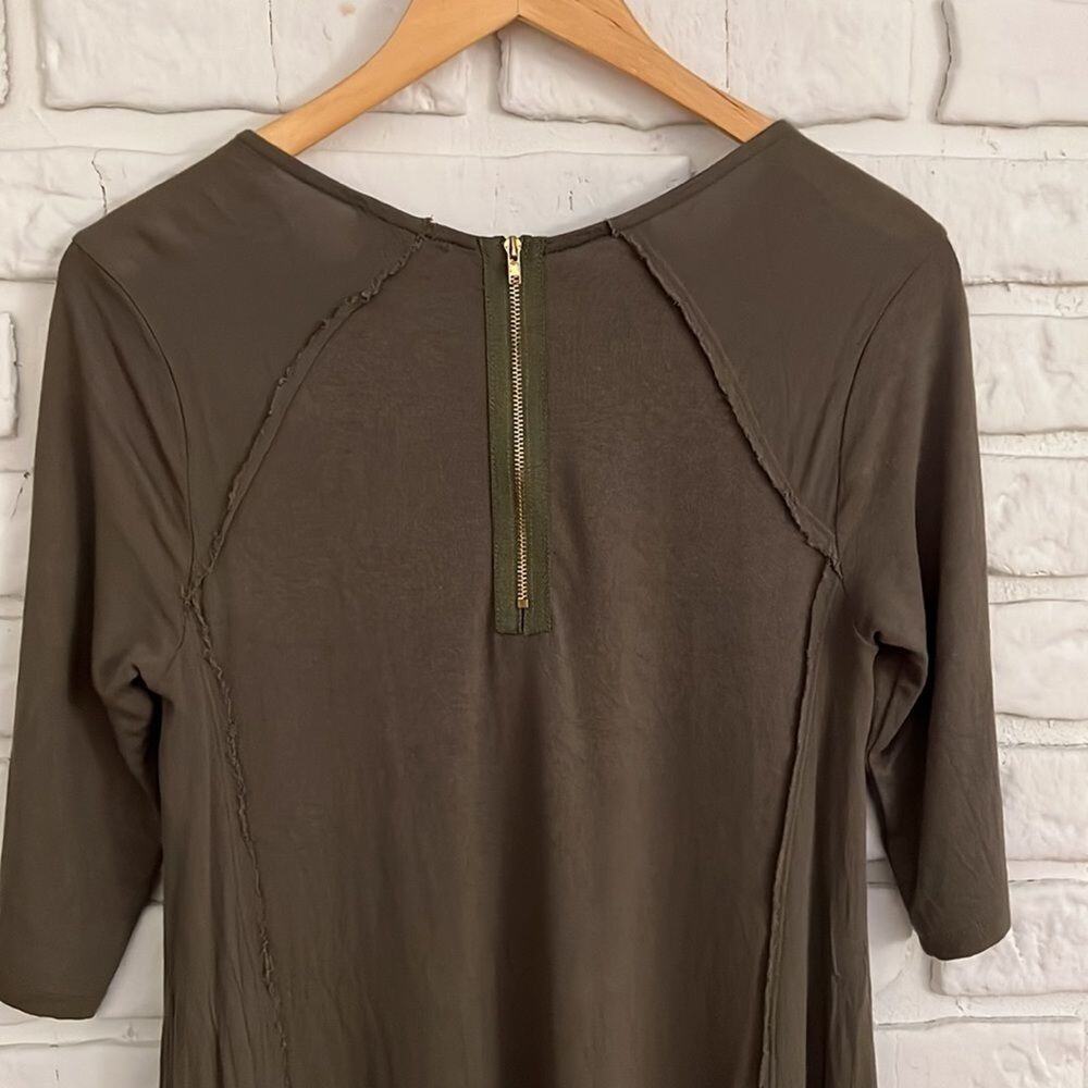 Altar'd State olive green half sleeve dress size small - Picture 7 of 11